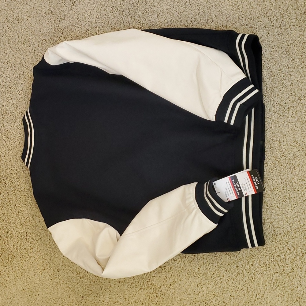 Champion Men's Colorblocked Mixed Media Varsity Jacket. - Picture 6 of 6